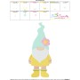 Spring Gnome Embroidery Design Pattern-3