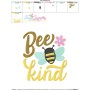 Bee Kind Spring Lettering Embroidery Design Pattern-3