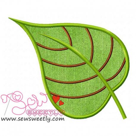Green Leaf Applique Design Pattern-1