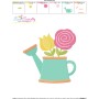 Watering Can Flowers-2 Embroidery Design Pattern-3