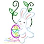 Bunny Carrying Easter Egg-01 Embroidery Design Pattern-1