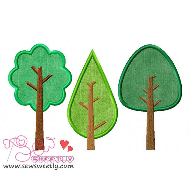 Summer Trees Applique Design Pattern