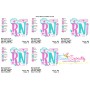 RN (Registered Nurse) Medical Lettering Embroidery Design Pattern-2