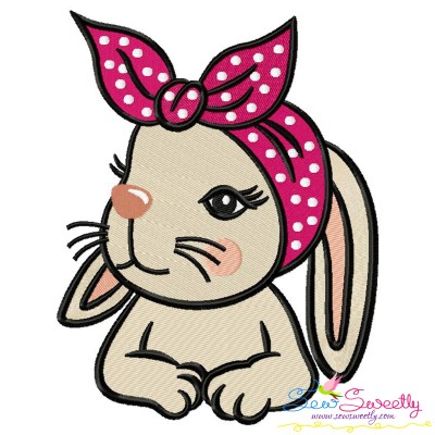 Bandana Easter Bunny Embroidery Design Pattern-1