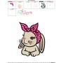 Bandana Easter Bunny Embroidery Design Pattern-3