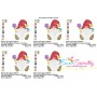Spring Gnome Flowers Embroidery Design Pattern-2