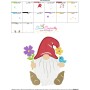 Spring Gnome Flowers Embroidery Design Pattern-3