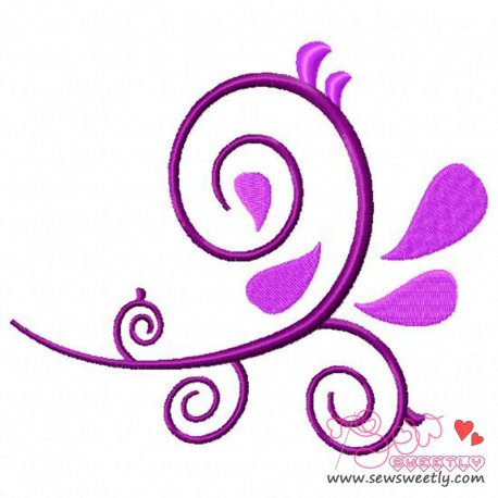Decorative Swirl Embroidery Design Pattern-1