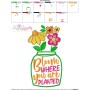 Bloom Where You Are Planted Jar Embroidery Design Pattern-3