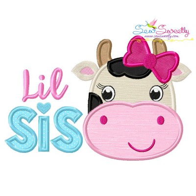 Cow Lil Sis Applique Design Pattern-1