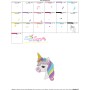 Cute Unicorn Face Floral Embroidery Design Pattern-3