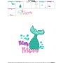 Mermaid Mom Tail Lettering Embroidery Design Pattern-3