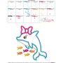 Cute Dolphin Bow Applique Design Pattern-3