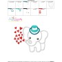 Baby Elephant Hearts Boy Applique Design Pattern-3