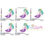 Cute Mermaid Star Embroidery Design Pattern-2