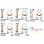Spring Gnome Flower Wreath Applique Design Pattern-2