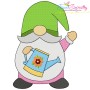 Spring Gnome Watering Can Embroidery Design Pattern-1