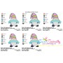 Spring Gnome Ribbon Banner Embroidery Design Pattern-2