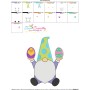 Spring Gnome Easter Eggs Embroidery Design Pattern-3