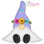 Gnome Spring Flowers Applique Design Pattern-1