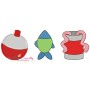 Fishing Trio Embroidery Design Pattern-1