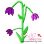 Purple Flowers Embroidery Design Pattern-1