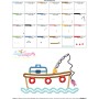 Fishing Boat Applique Design Pattern-3