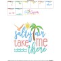 Salty Air Take Me There Beach Lettering Embroidery Design Pattern-3
