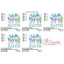 Walk By Faith Flip Flops Lettering Embroidery Design Pattern-2