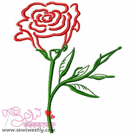 Rose-2 Embroidery Design Pattern-1