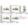 Farm Tractor With Wagon-3 Applique Design Pattern-2
