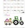 Farm Tractor With Wagon-3 Applique Design Pattern-3