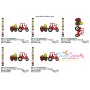 Farm Tractor With Wagon-2 Embroidery Design Pattern-2