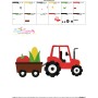 Farm Tractor With Wagon-2 Embroidery Design Pattern-3