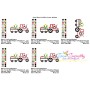 Farm Tractor With Wagon-2 Applique Design Pattern-2