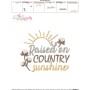 Raised On Country Sunshine Lettering Embroidery Design Pattern-3