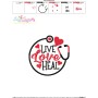 Live Love Heal Hearts Stethoscope Medical Lettering Embroidery Design Pattern-3