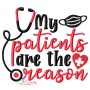 My Patients Are The Reason Medical Lettering Embroidery Design Pattern-1