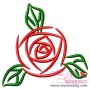 Red Rose Embroidery Design Pattern-3