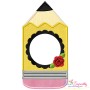 Pencil Frame Applique Design Pattern-1