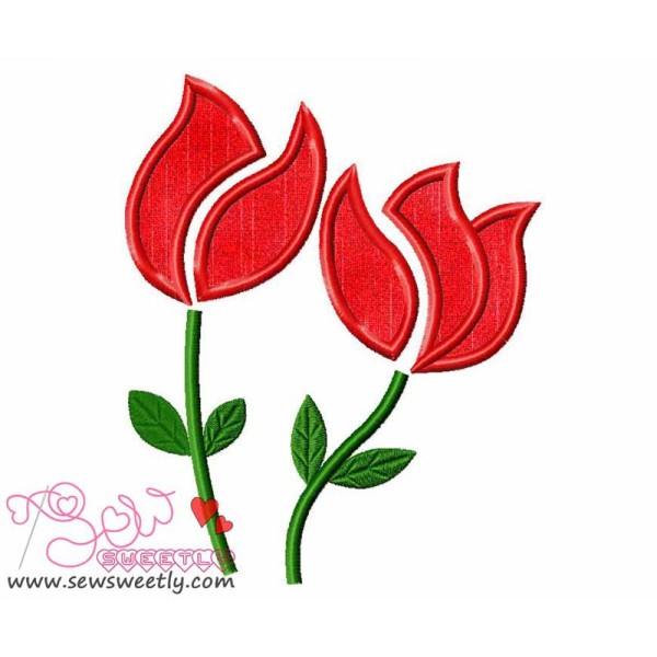 Roses Applique Design Pattern-3