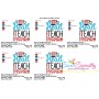 Read Teach Inspire American Theme School Lettering Embroidery Design Pattern-2