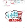 Hats off To Reading American Theme School Lettering Embroidery Design Pattern-3