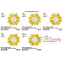 Volleyball Sunflower Embroidery Design Pattern-2