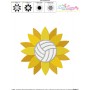 Volleyball Sunflower Embroidery Design Pattern-3