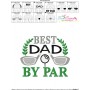 Best Dad By Par Golf Lettering Embroidery Design Pattern-3