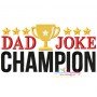 Dad Joke Champion Lettering Embroidery Design Pattern-1