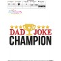 Dad Joke Champion Lettering Embroidery Design Pattern-3