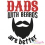 Dads With Beards Are Better Lettering Embroidery Design Pattern-1