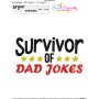 Survivor of Dad Jokes Lettering Embroidery Design Pattern-3